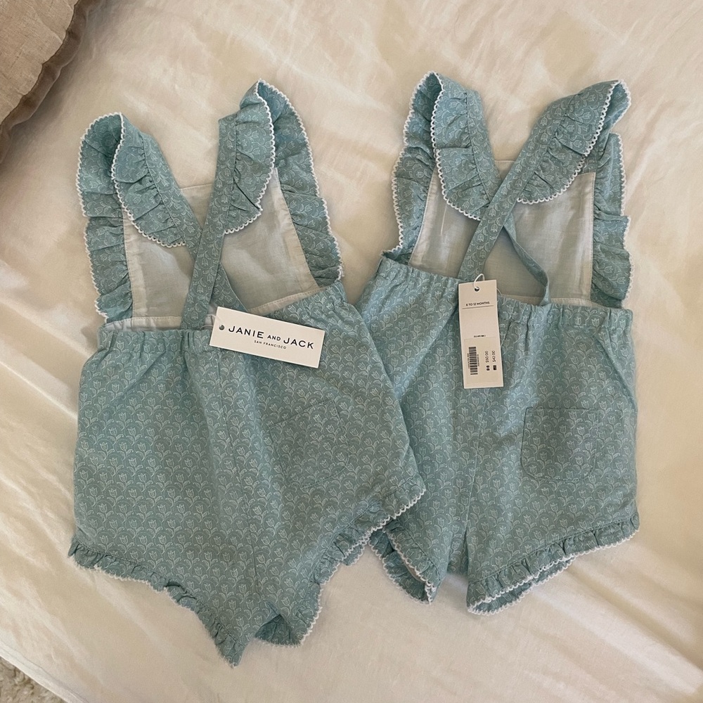 Pair of Janie and Jack Rompers